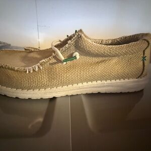 Hey Dude Cream Espadrilles Comfortable Shoes